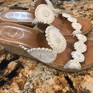 Jack Rogers so 7 white wedge sandals